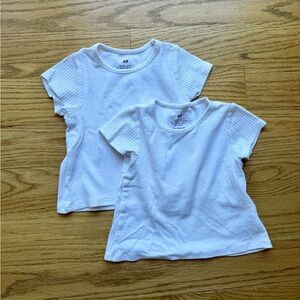 H&M ribbed t shirts, set of 2 2T